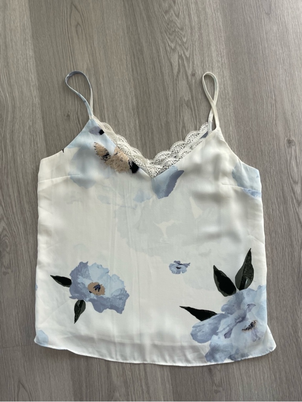 Dynamite Floral Lace-Trim Cami - Size Small